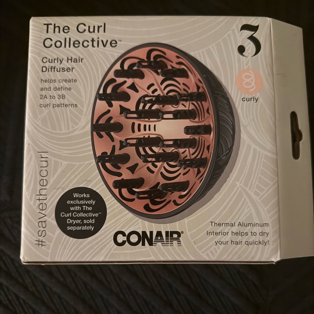 Curl Collective Curly Hair Diffuser - Black and Copper